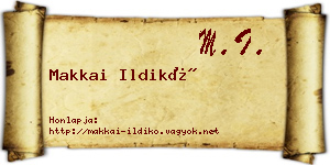 Makkai Ildikó névjegykártya
